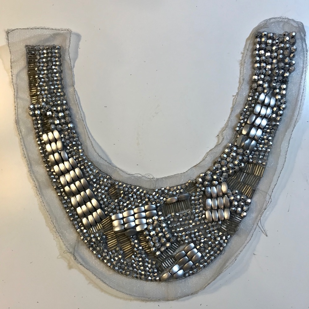 Silver beaded collar